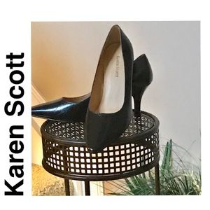 🆕 NWT! Karen Scott Black Leather Pump Size 9.5